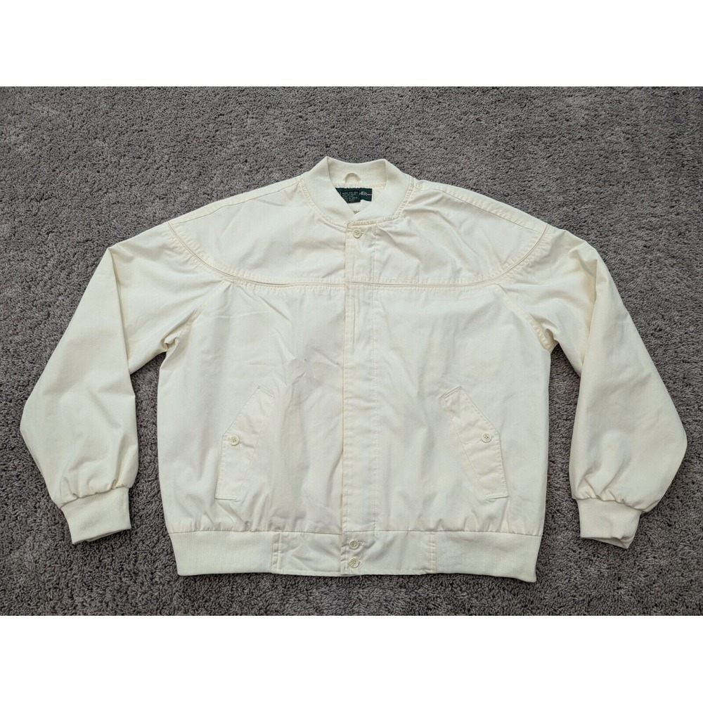 Vintage Hill & Archer Jacket Men's Extra Large Button Full Zip Bomber‎ Jacket